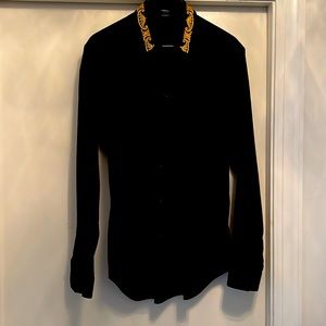 Versace baroque embroidered collar  shirt. Size 41